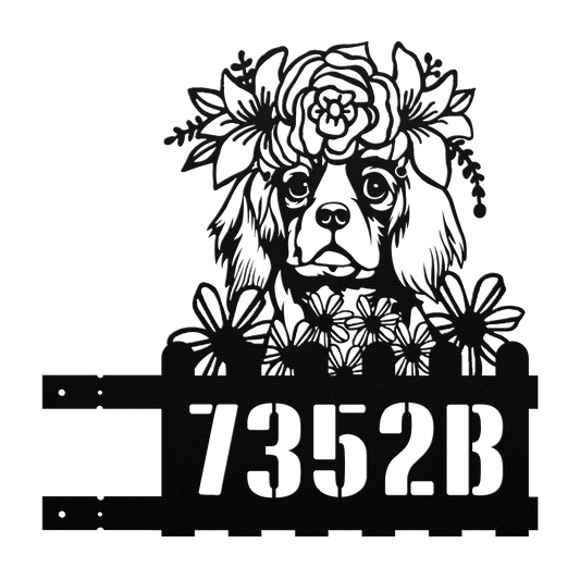 King Charles Custom Metal House Number Sign
