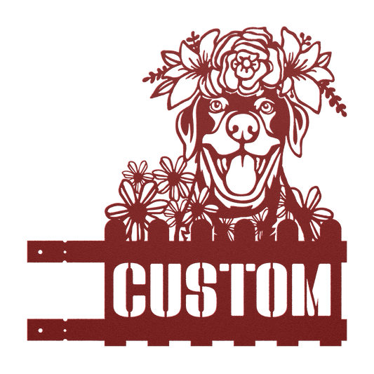 Labrador Custom Metal House Number Sign