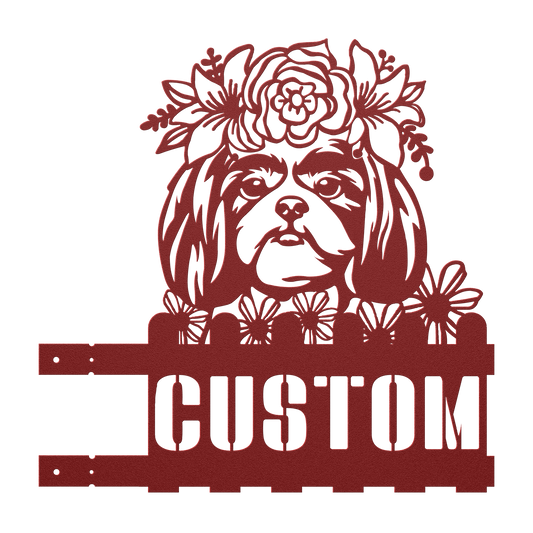 Shih-Tzu Custom Metal House Number Sign