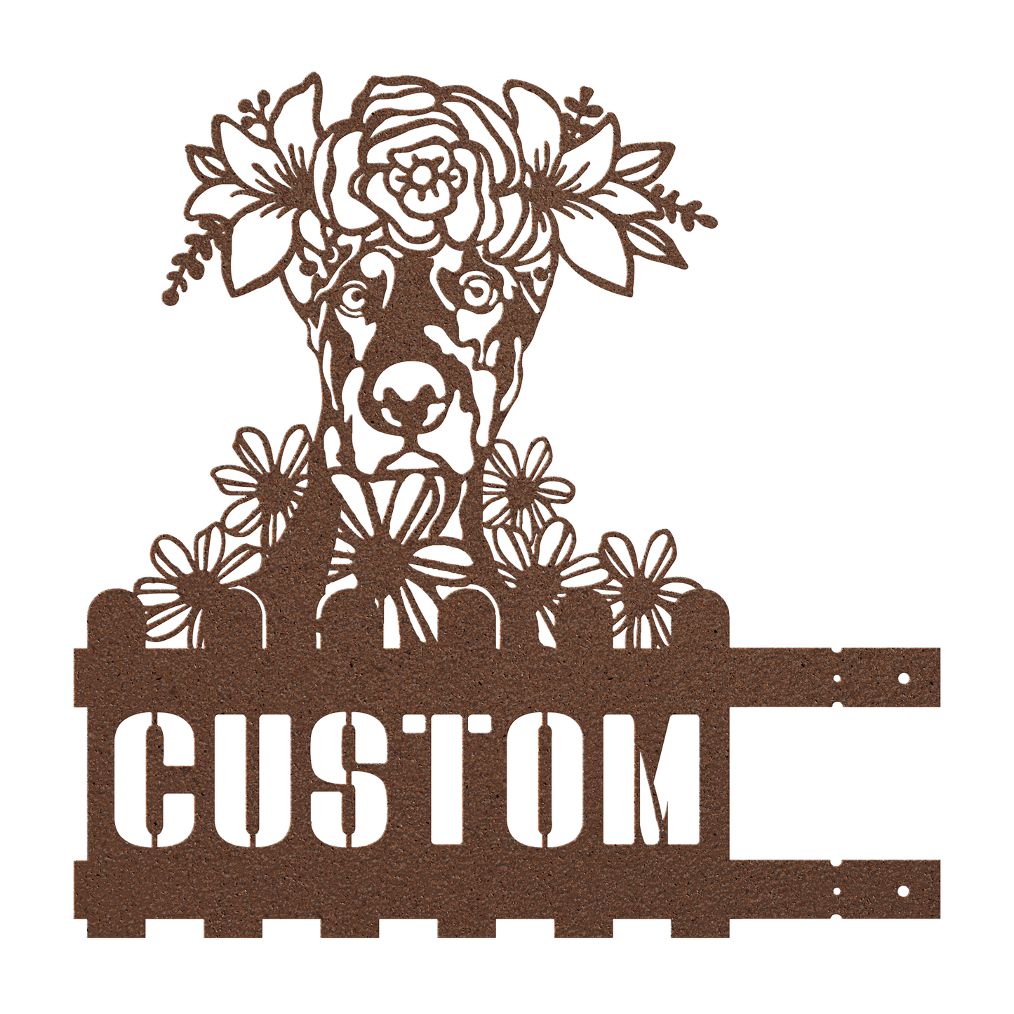 Doberman Custom Metal House Number Sign
