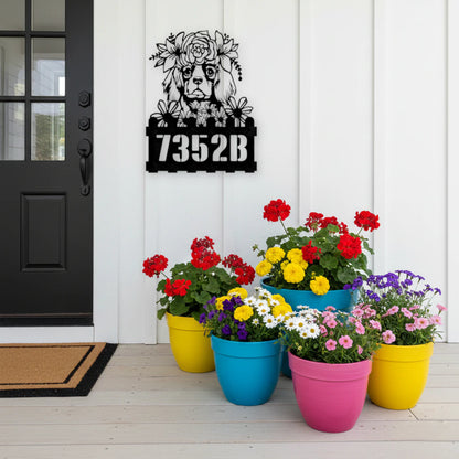King Charles Custom Metal House Number Sign