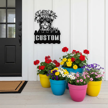 Rottweiler Custom Metal House Number Sign