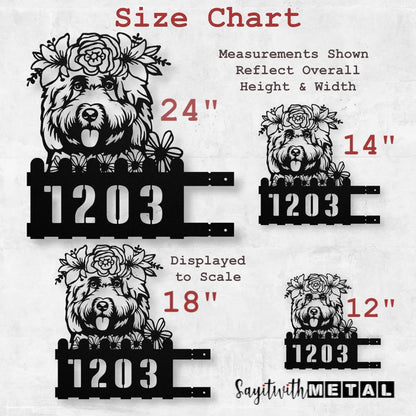 Cockapoo Custom Metal House Number Sign