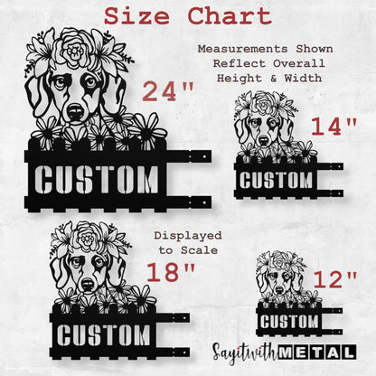 Dachshund Custom Metal House Number Sign
