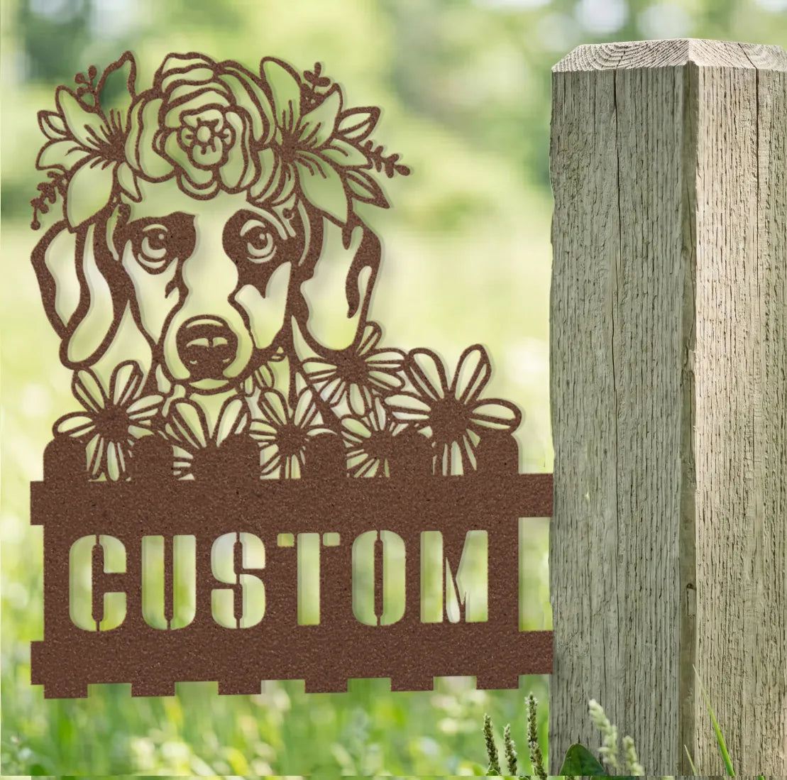 Dachshund Custom Metal House Number Sign