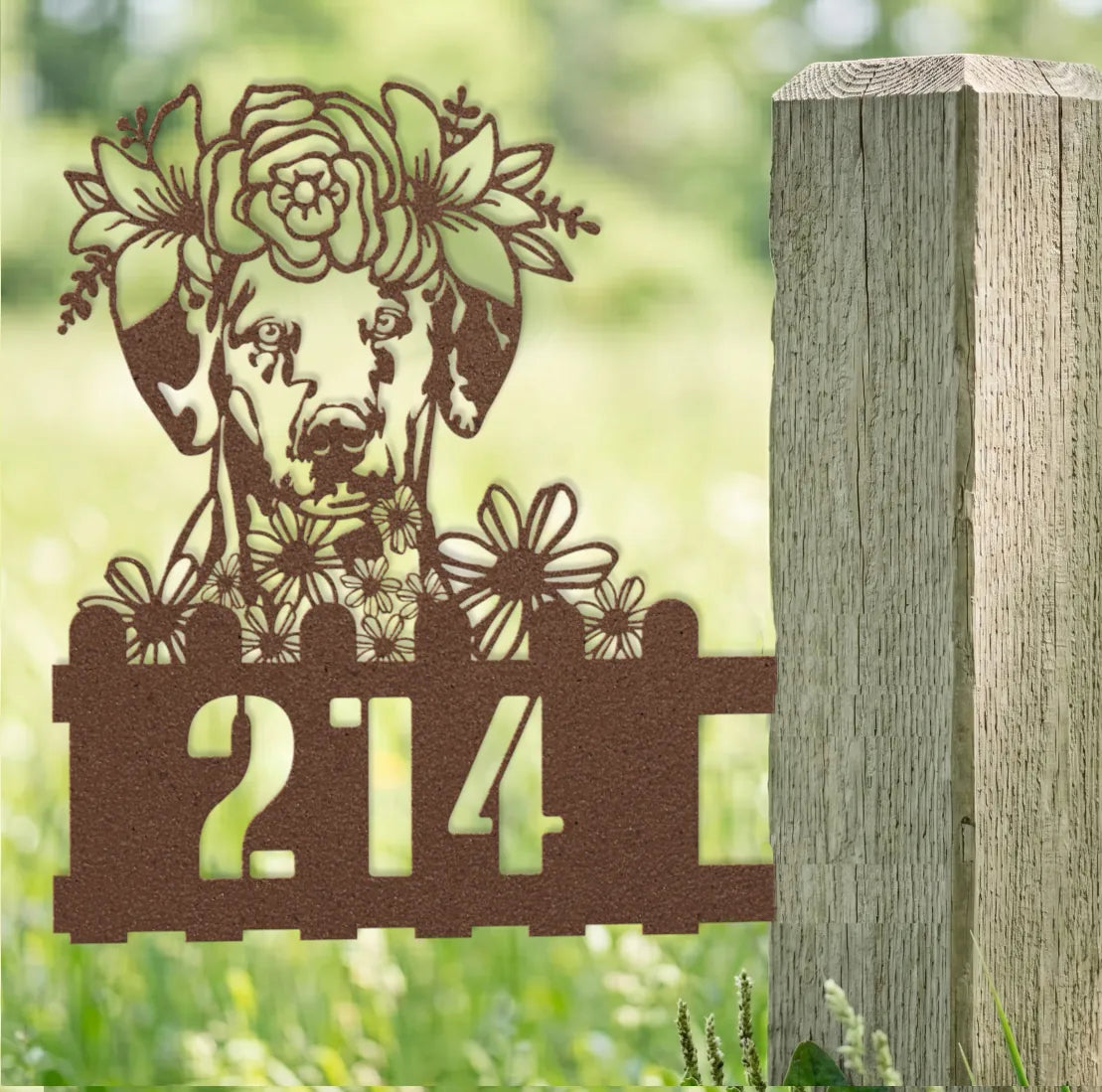 Dalmatian Custom Metal House Number Sign