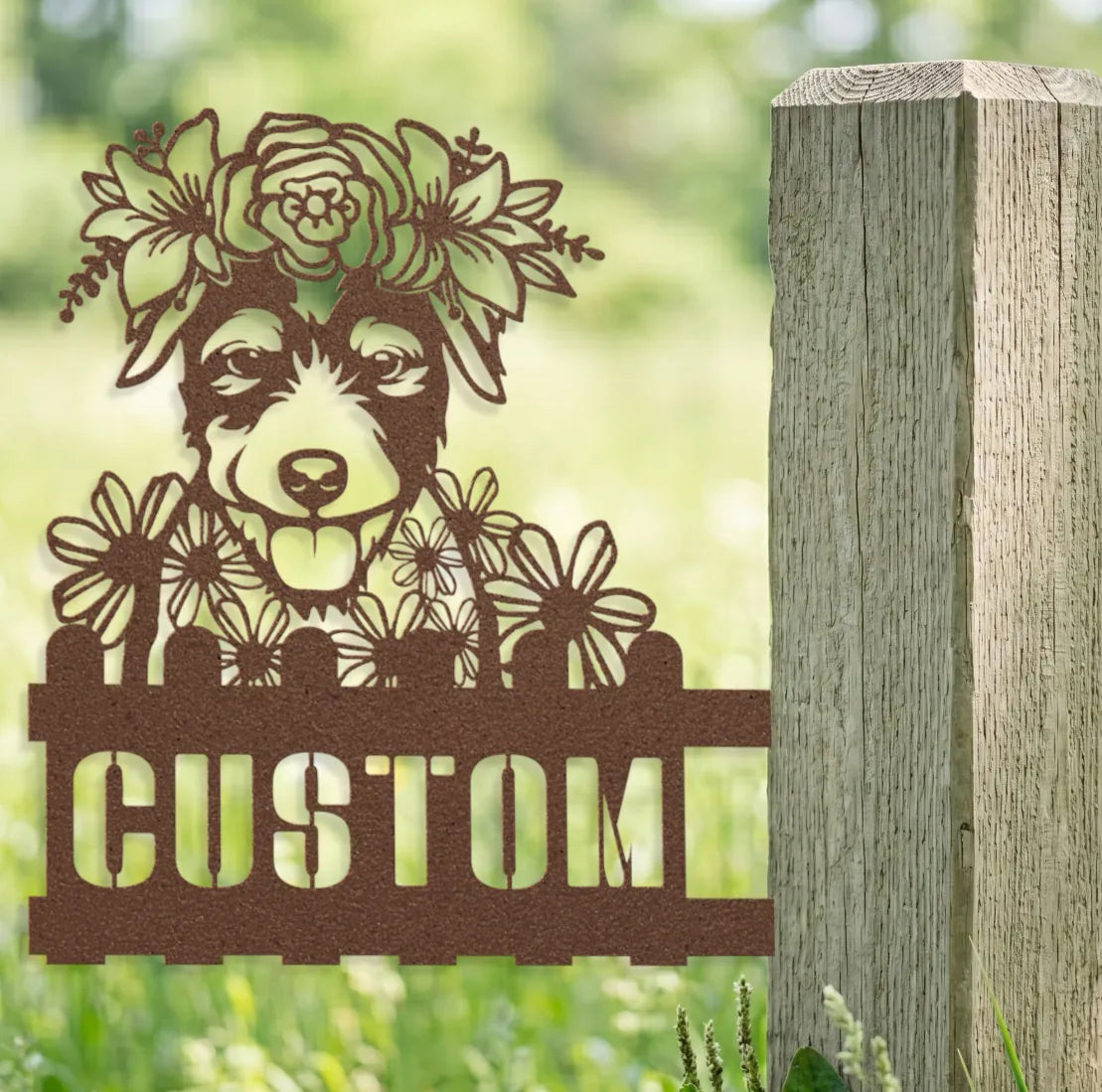 Jack Russell Custom Metal House Number Sign