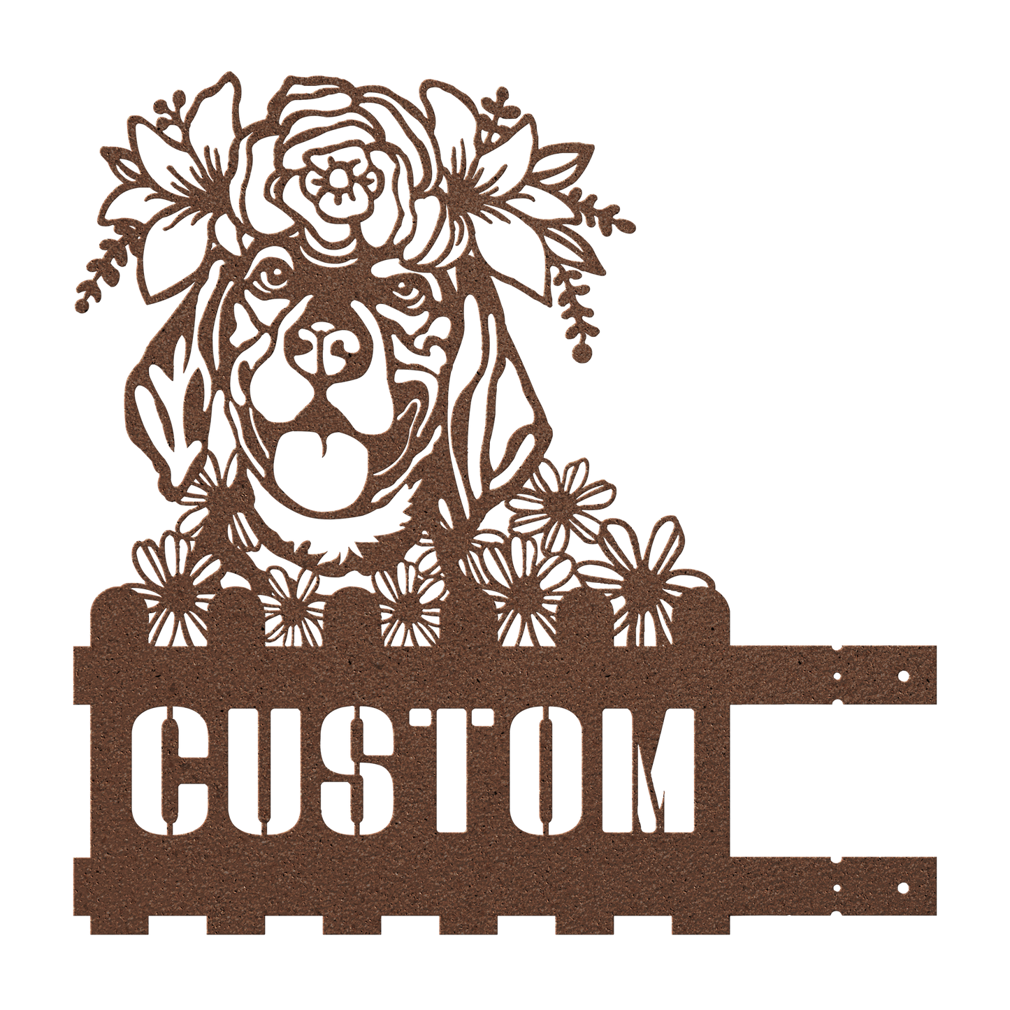 Beagle Custom Metal House Number Sign