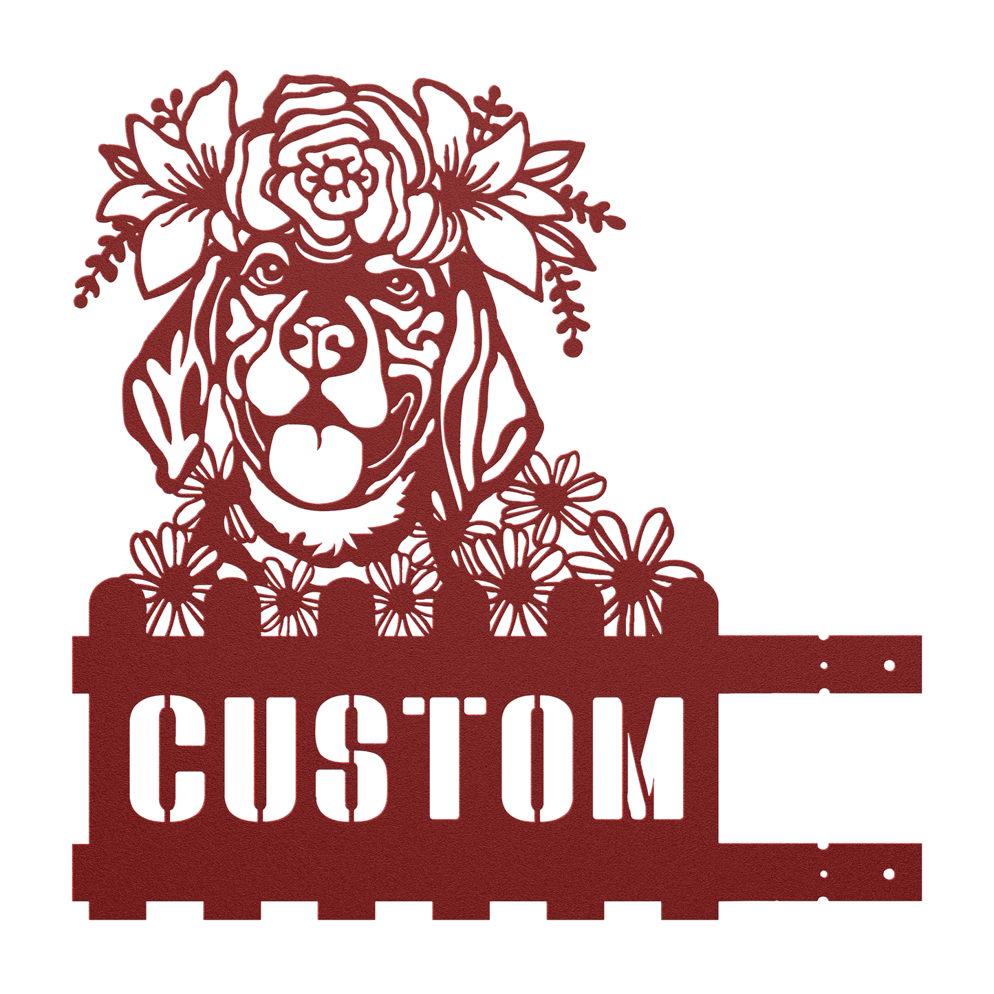 Beagle Custom Metal House Number Sign