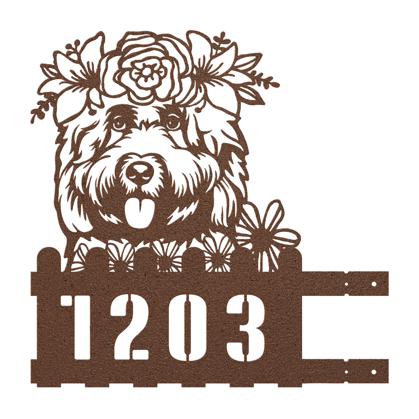 Cockapoo Custom Metal House Number Sign