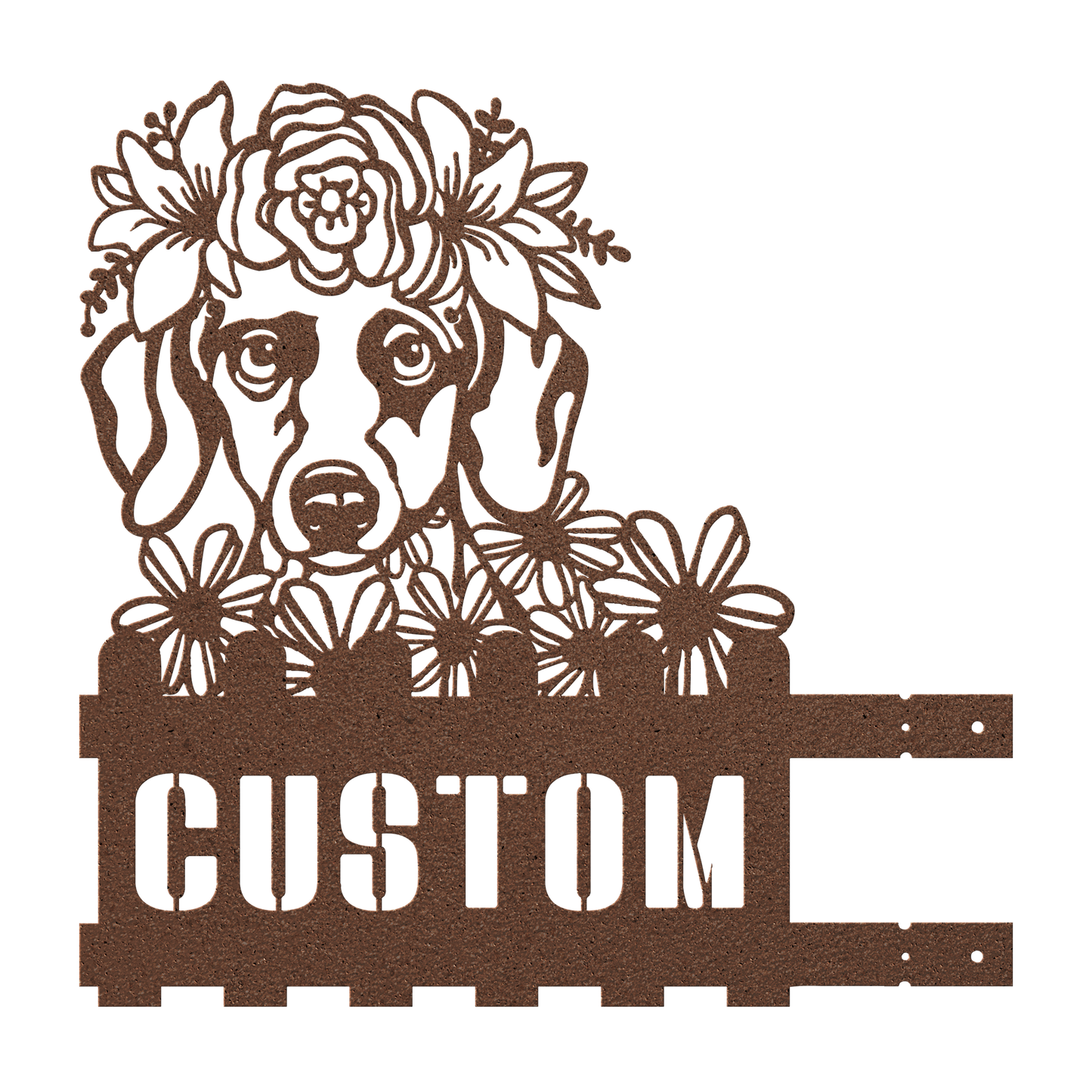 Dachshund Custom Metal House Number Sign