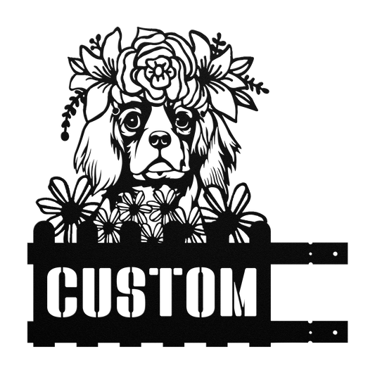 King Charles Custom Metal House Number Sign