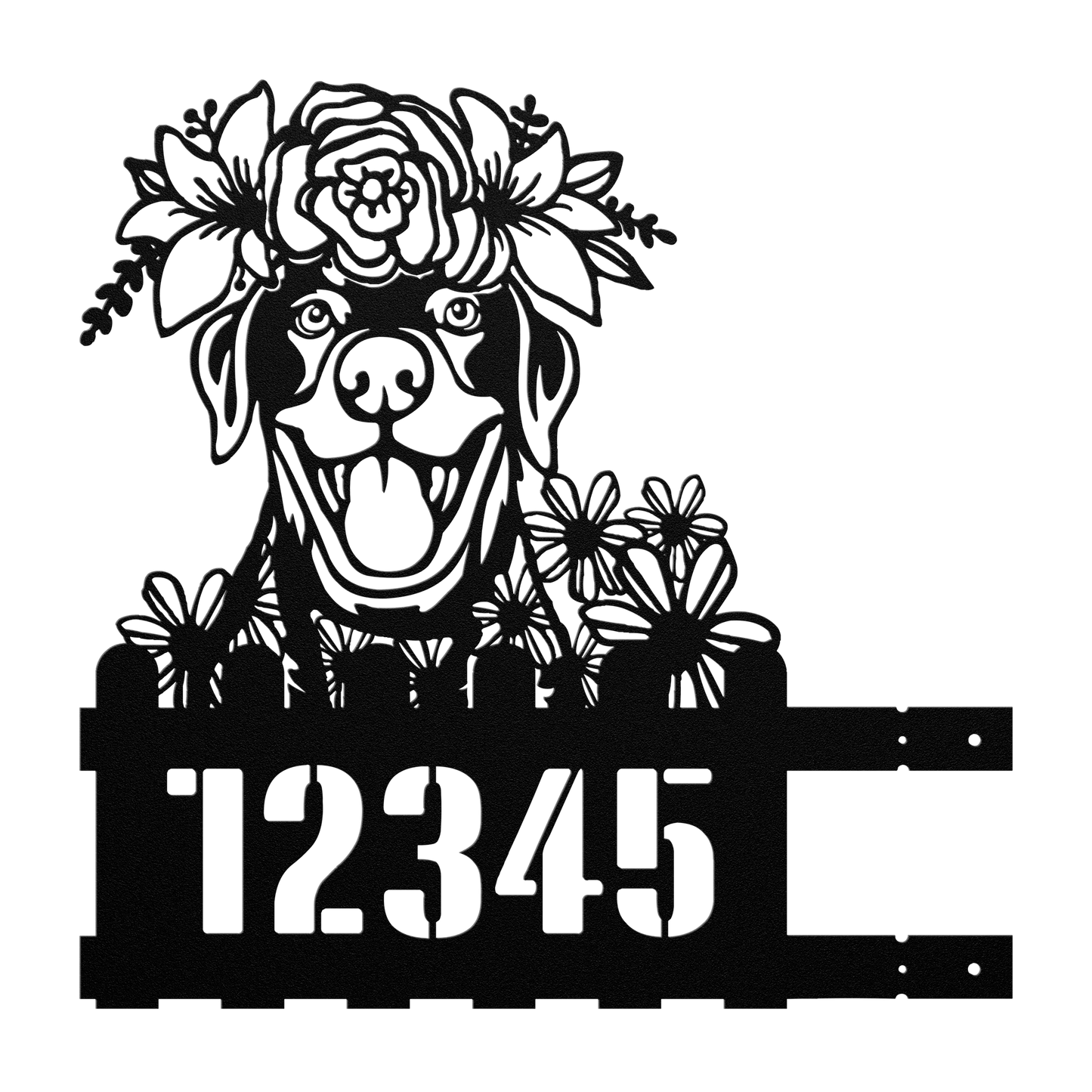 Labrador Custom Metal House Number Sign
