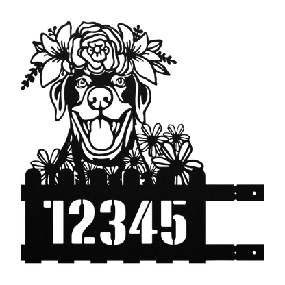 Labrador Custom Metal House Number Sign