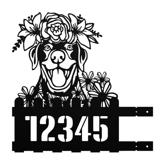 Labrador Custom Metal House Number Sign