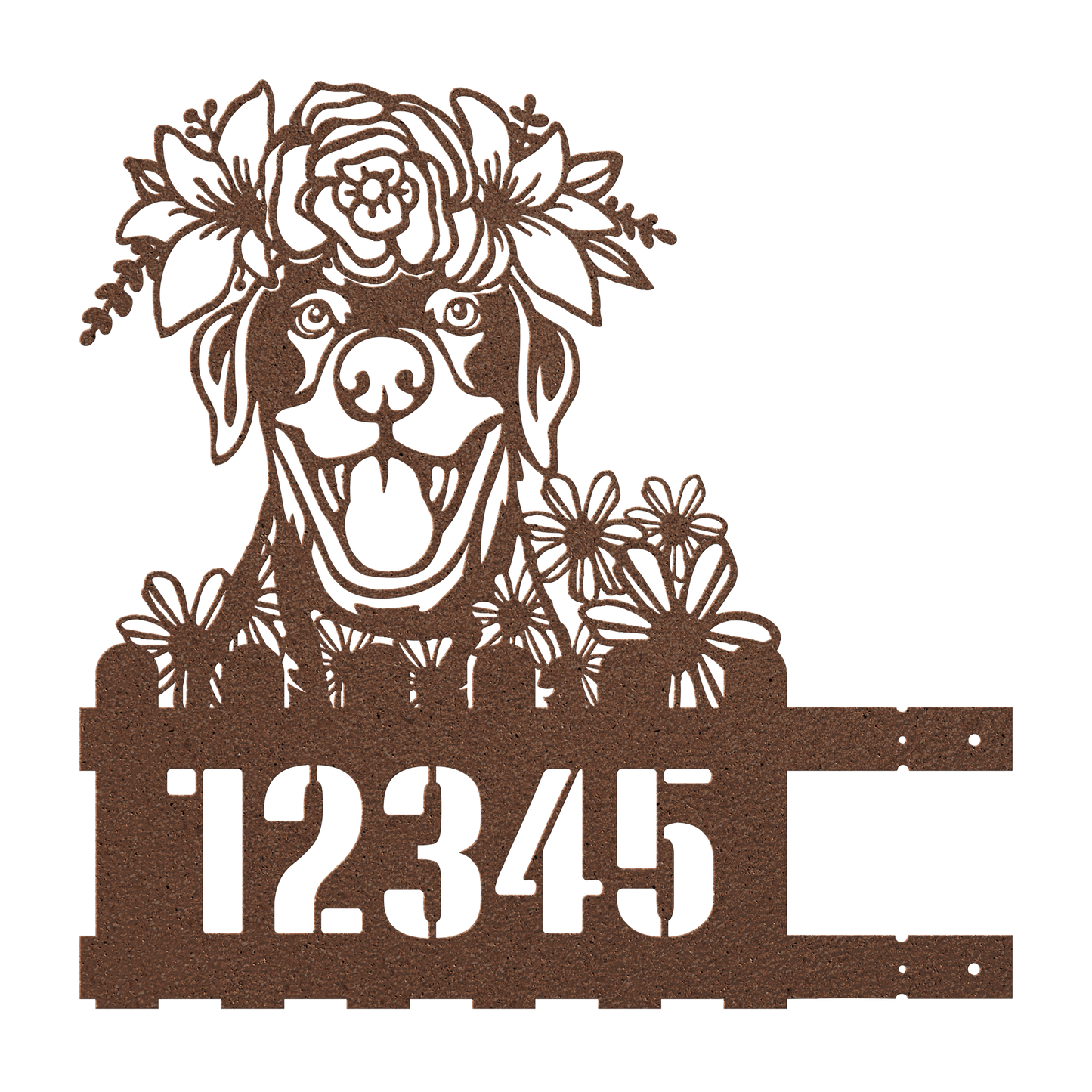 Labrador Custom Metal House Number Sign