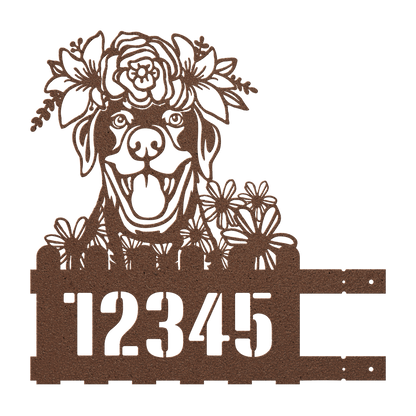 Labrador Custom Metal House Number Sign
