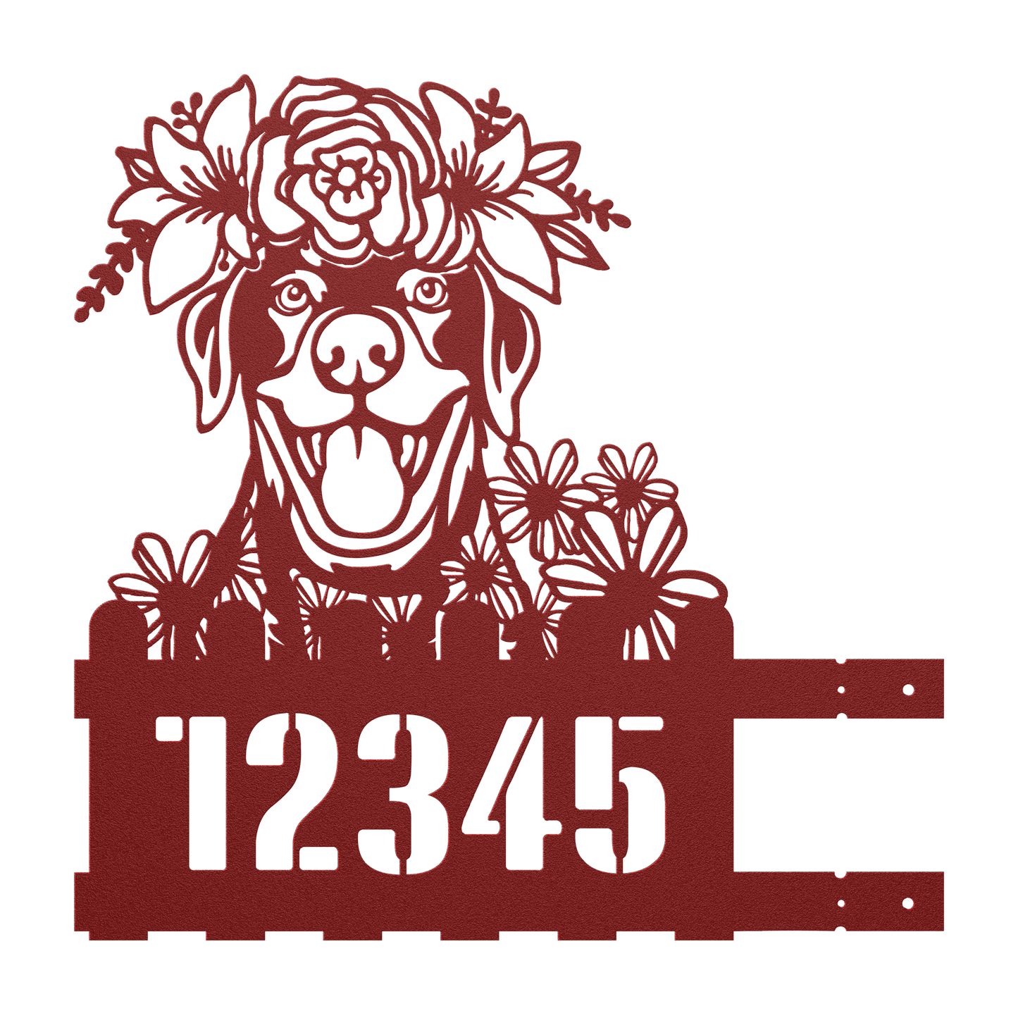 Labrador Custom Metal House Number Sign