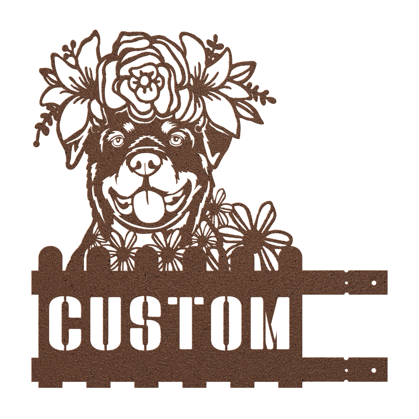Rottweiler Custom Metal House Number Sign