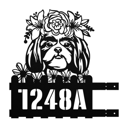 Shih-Tzu Custom Metal House Number Sign