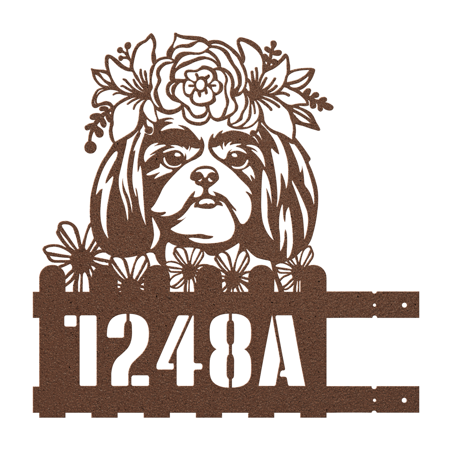 Shih-Tzu Custom Metal House Number Sign