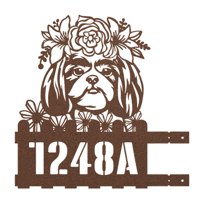 Shih-Tzu Custom Metal House Number Sign