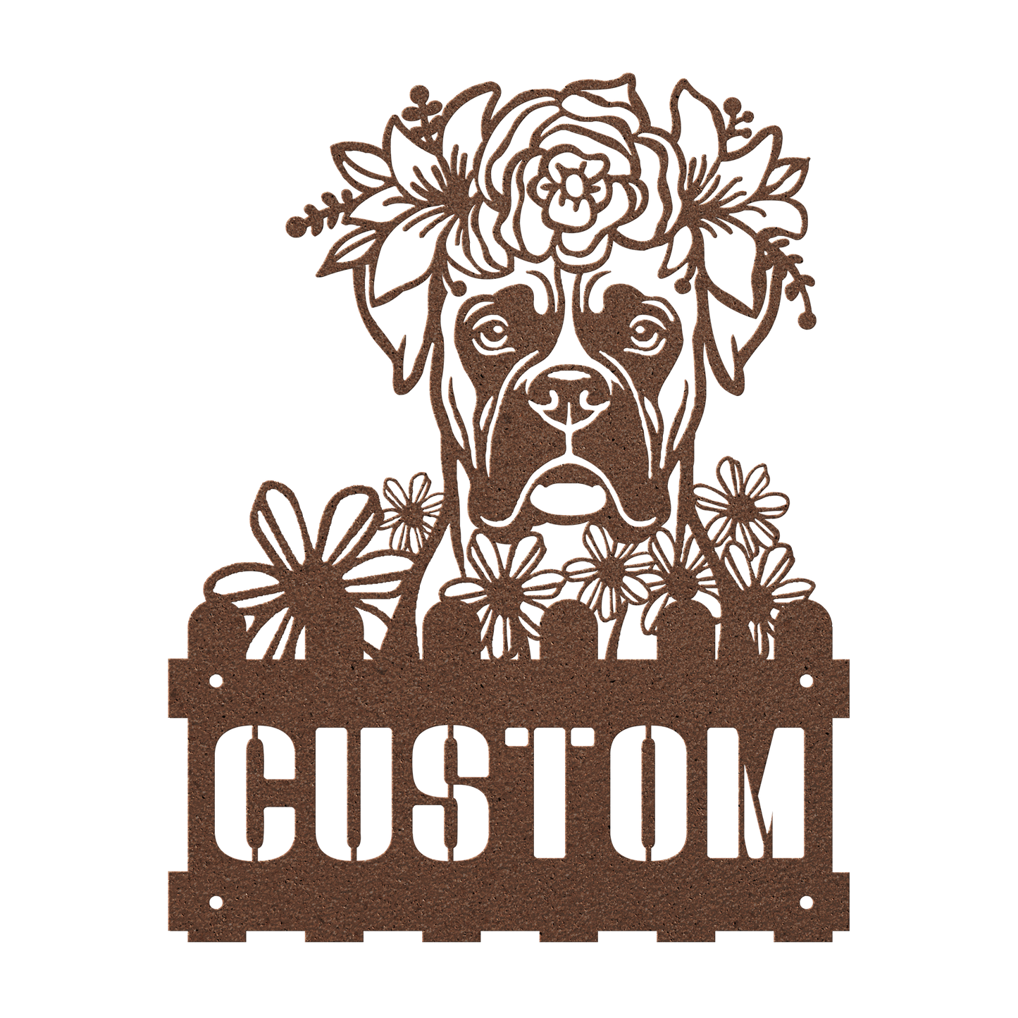 Boxer Custom Metal House Number Sign