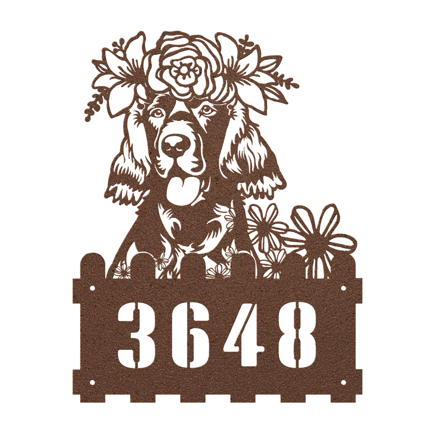 Irish Setter Custom Metal House Number Sign