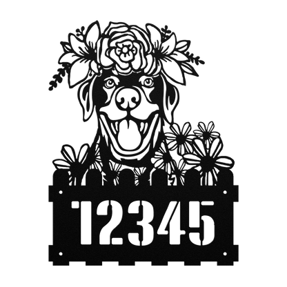 Labrador Custom Metal House Number Sign