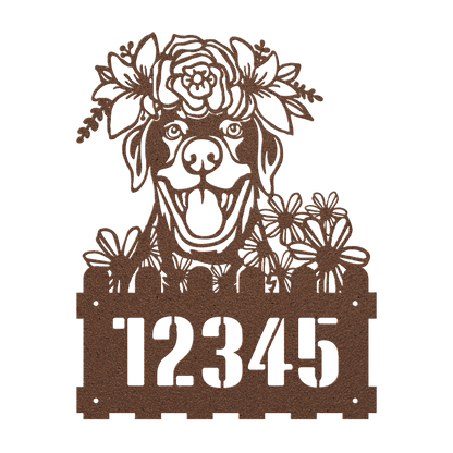 Labrador Custom Metal House Number Sign