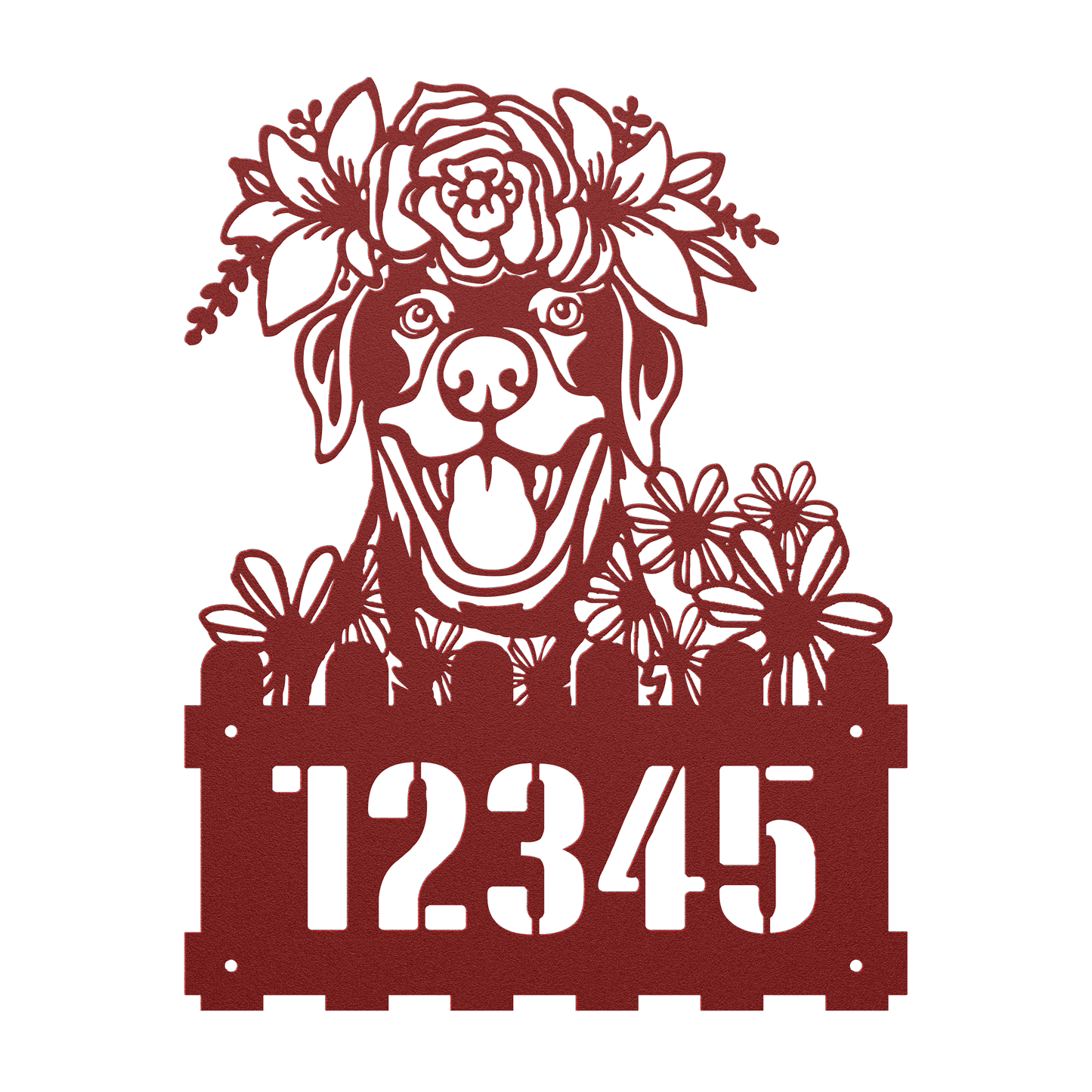 Labrador Custom Metal House Number Sign