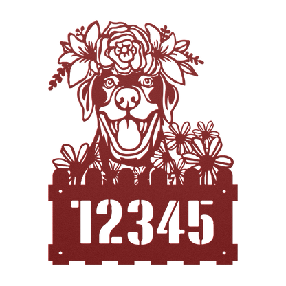 Labrador Custom Metal House Number Sign
