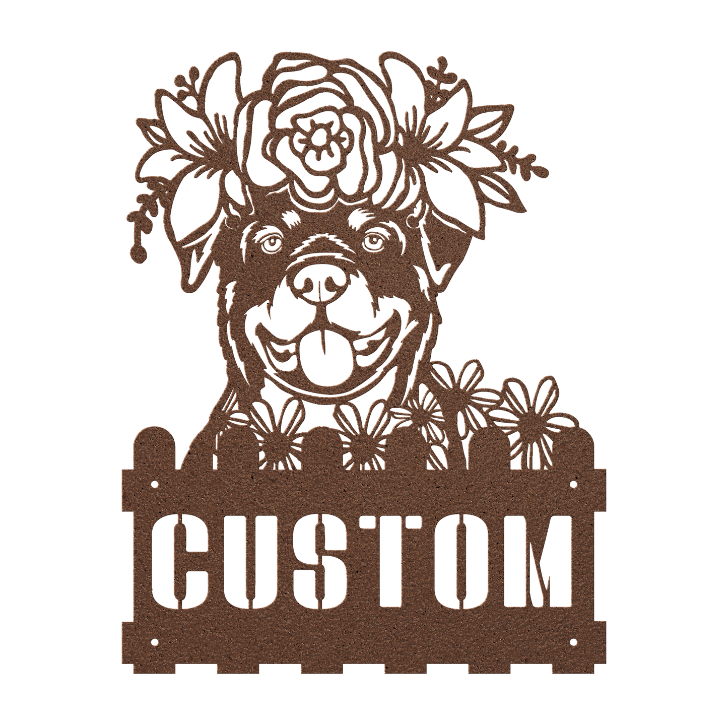 Rottweiler Custom Metal House Number Sign