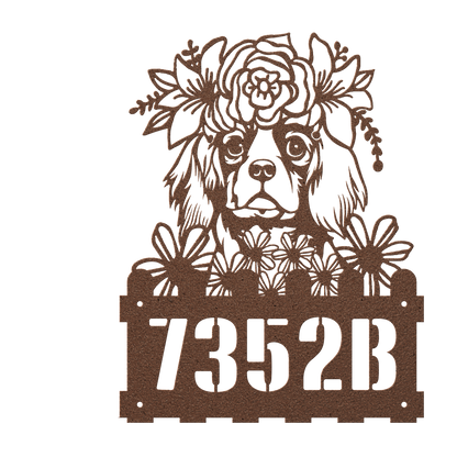 King Charles Custom Metal House Number Sign