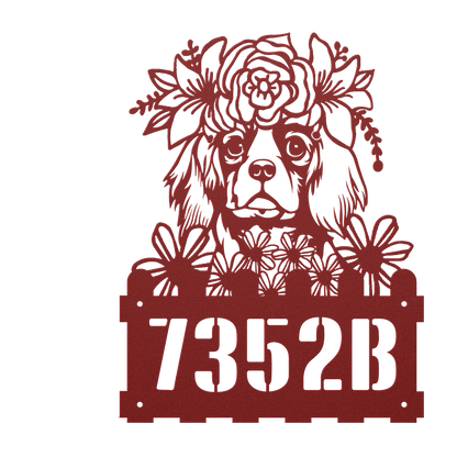 King Charles Custom Metal House Number Sign