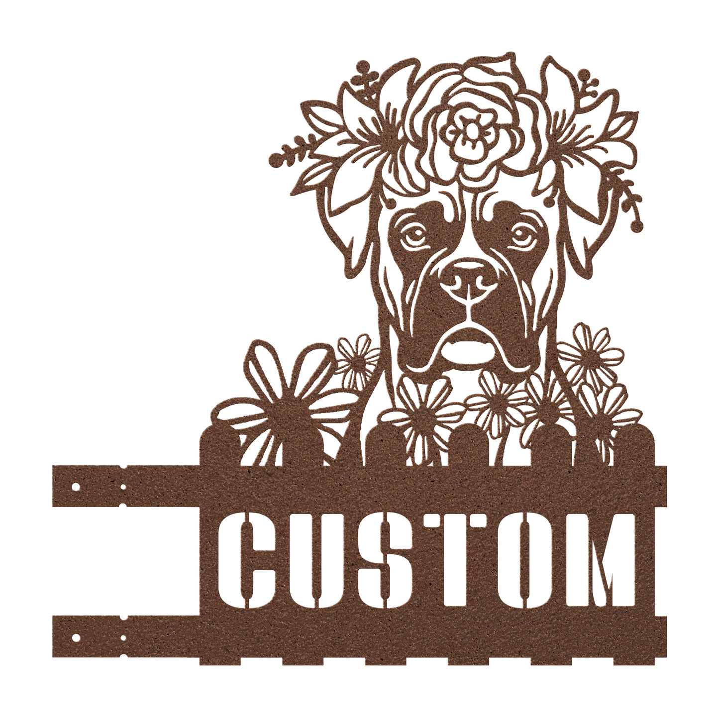 Boxer Custom Metal House Number Sign