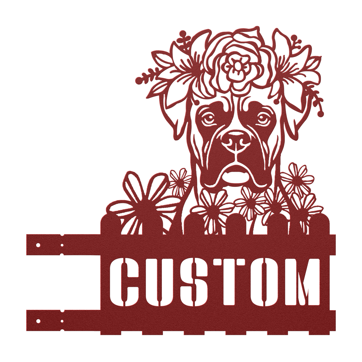 Boxer Custom Metal House Number Sign