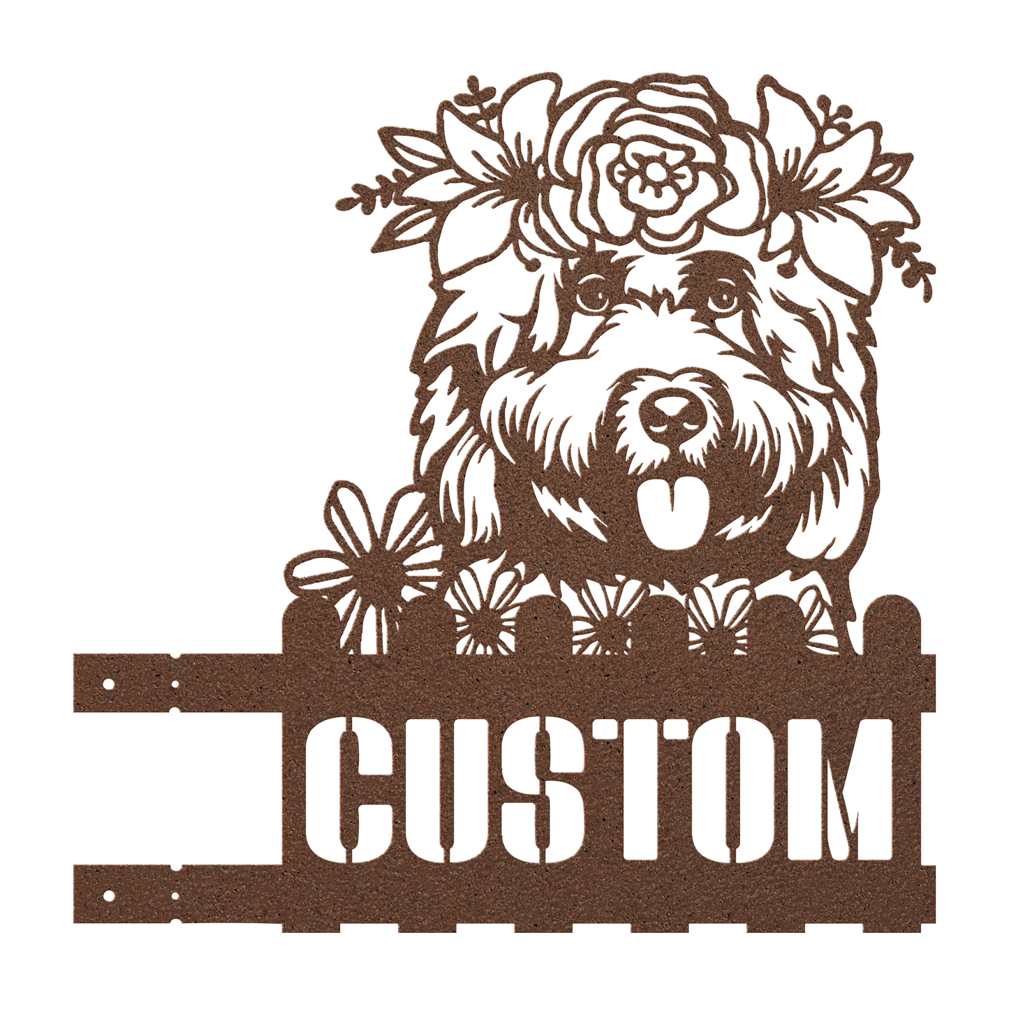 Cockapoo Custom Metal House Number Sign