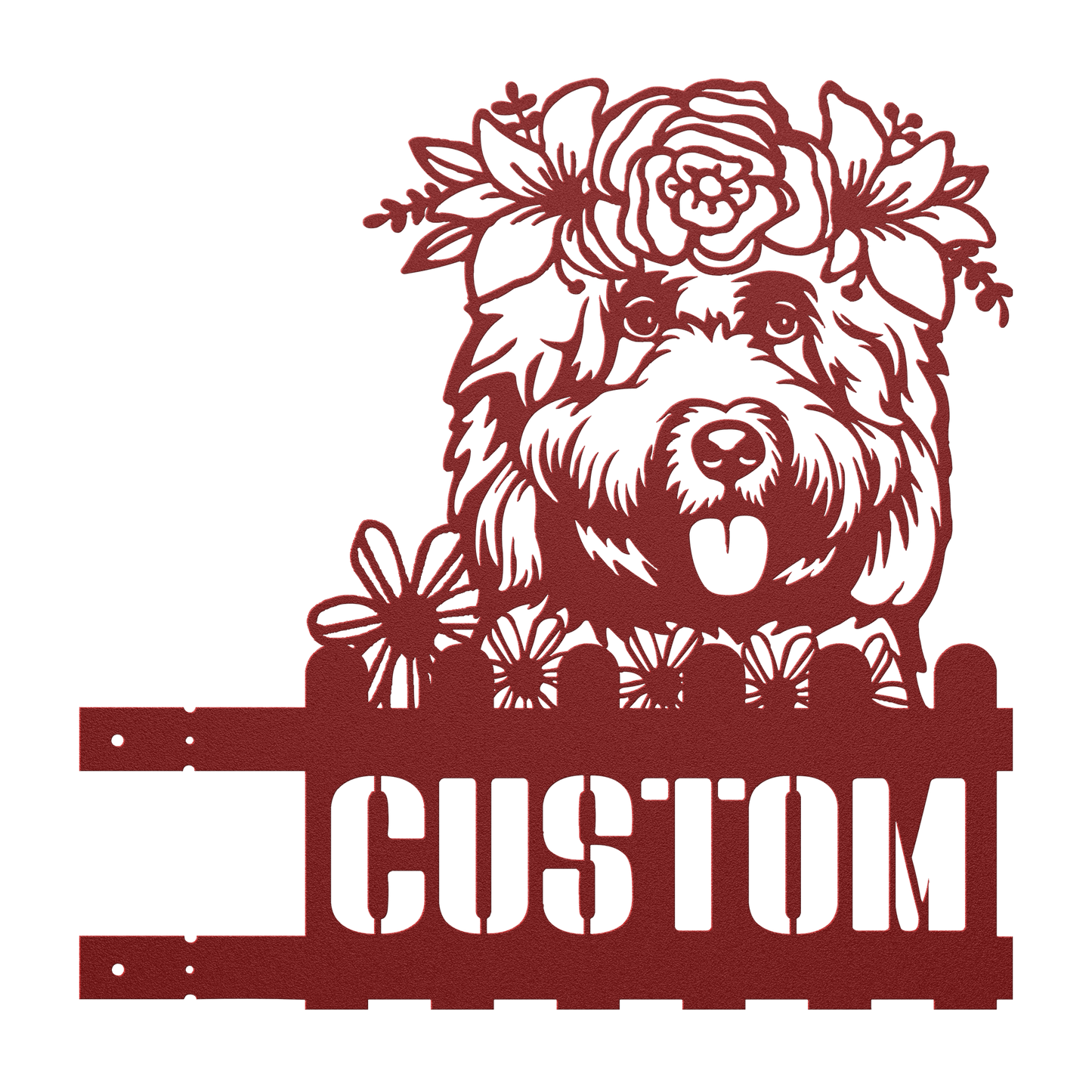 Cockapoo Custom Metal House Number Sign