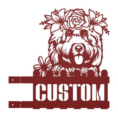 Cockapoo Custom Metal House Number Sign