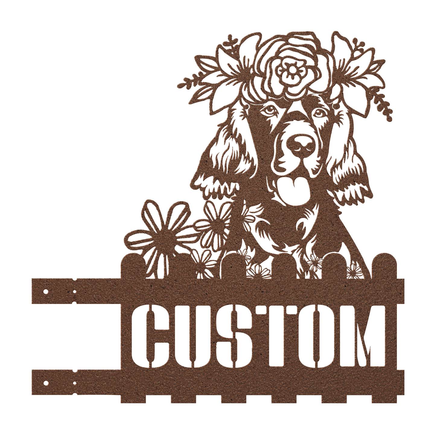 Irish Setter Custom Metal House Number Sign