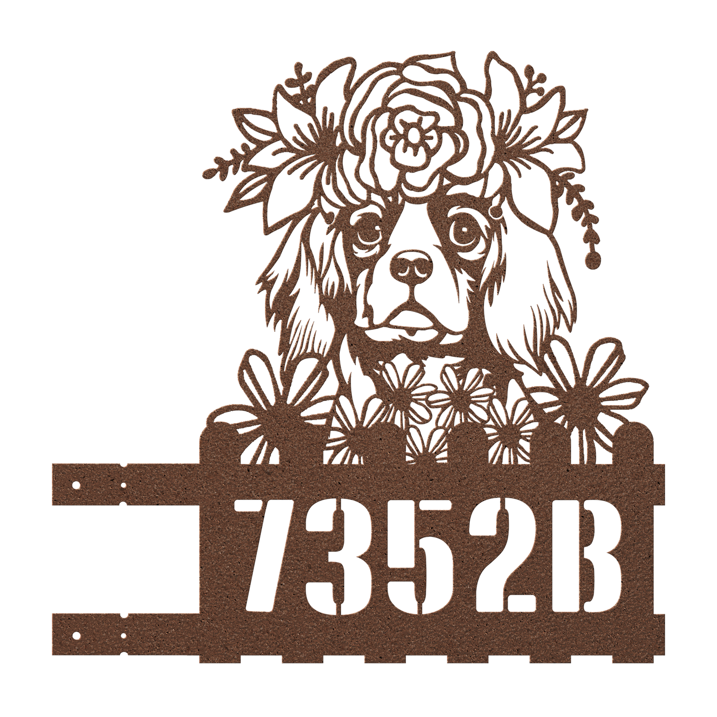 King Charles Custom Metal House Number Sign