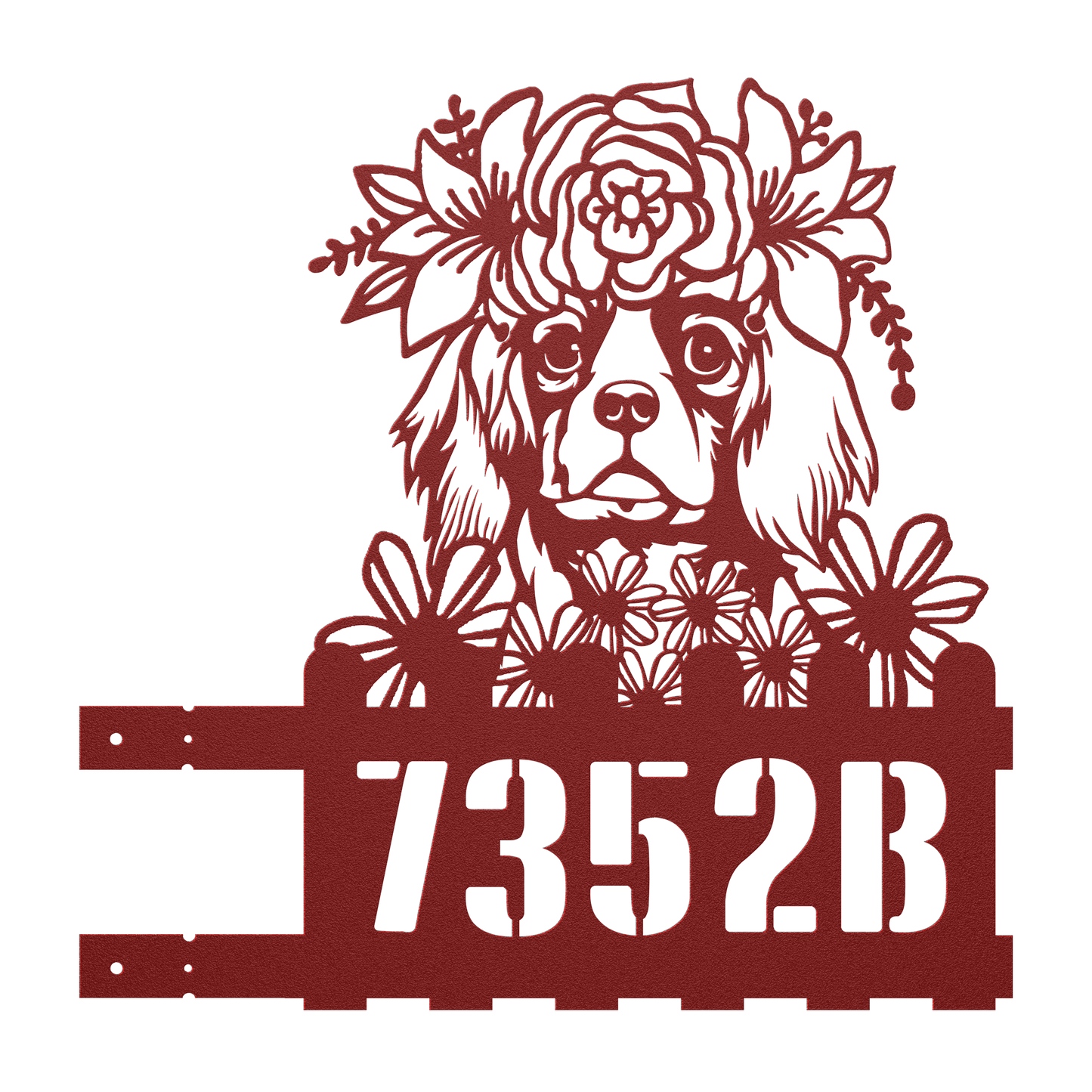 King Charles Custom Metal House Number Sign