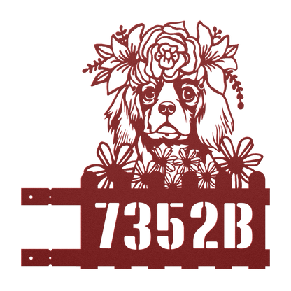 King Charles Custom Metal House Number Sign