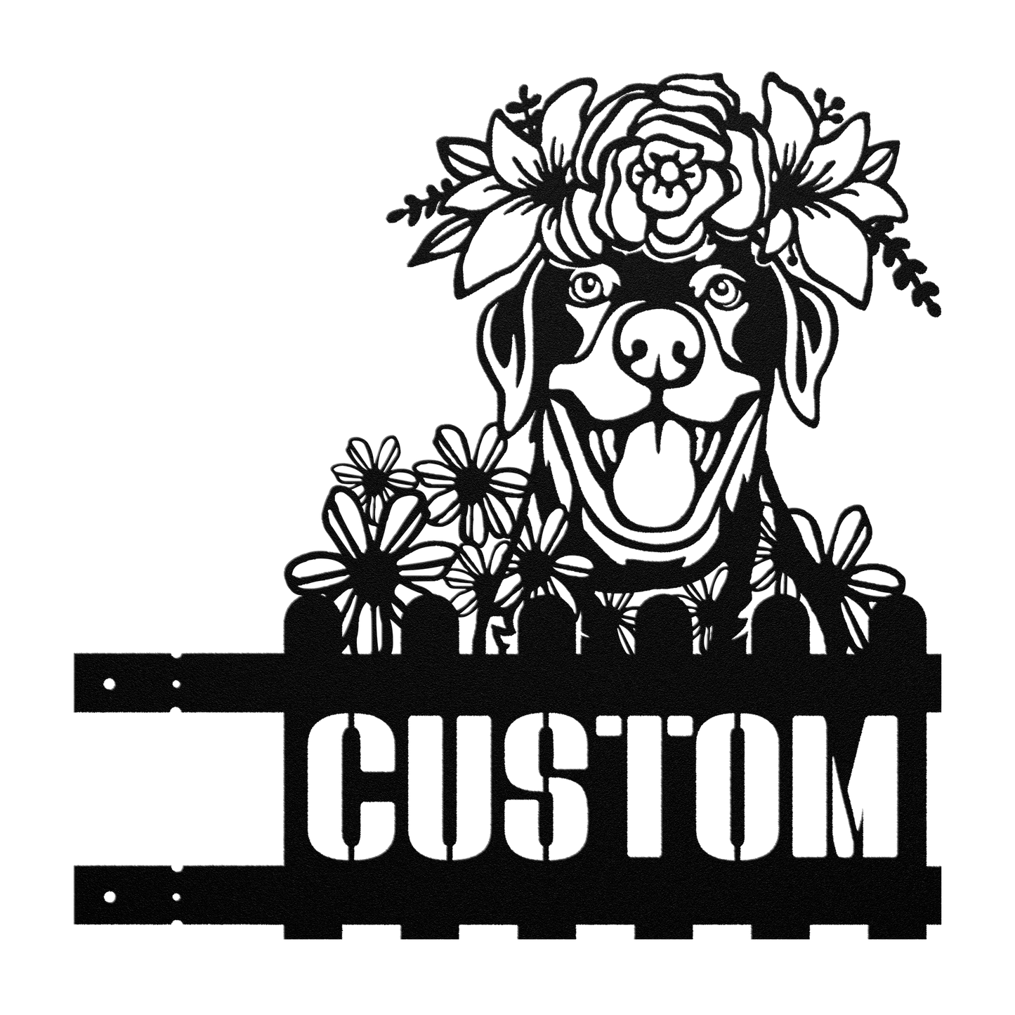 Labrador Custom Metal House Number Sign