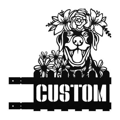 Labrador Custom Metal House Number Sign