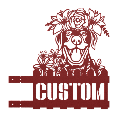 Labrador Custom Metal House Number Sign