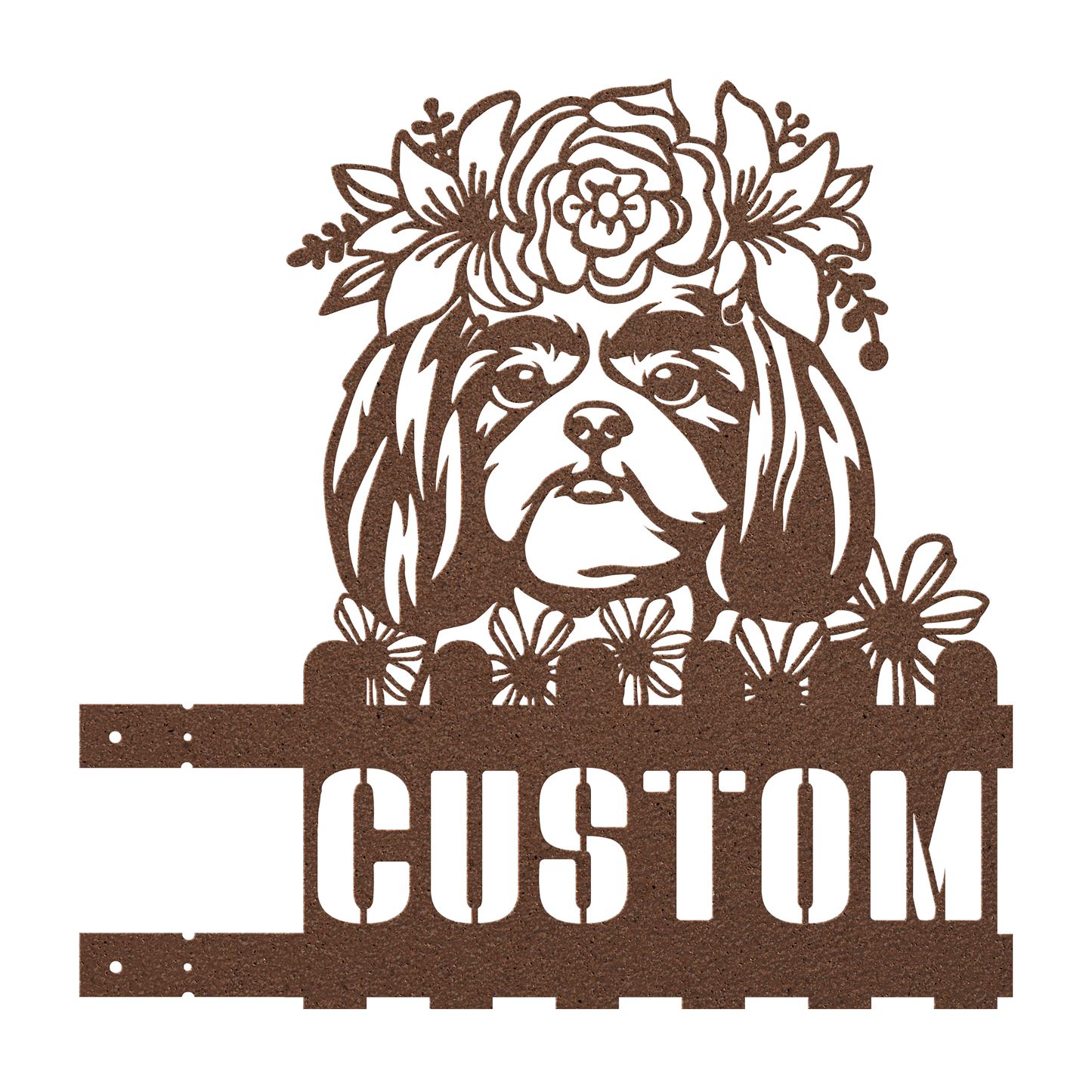 Shih-Tzu Custom Metal House Number Sign
