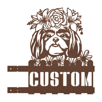 Shih-Tzu Custom Metal House Number Sign