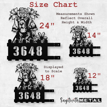 Irish Setter Custom Metal House Number Sign